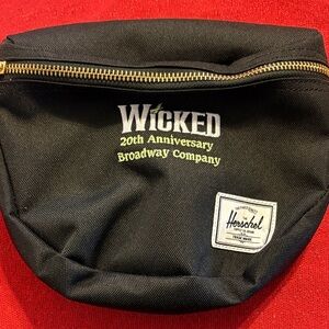 Wicked Herschel Supply Company Black Belt Bag with Gold Zipper